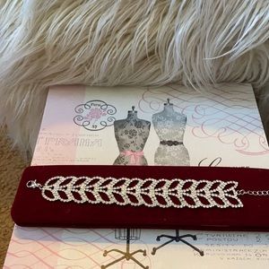 Art Deco inspired rhinestone bracelet